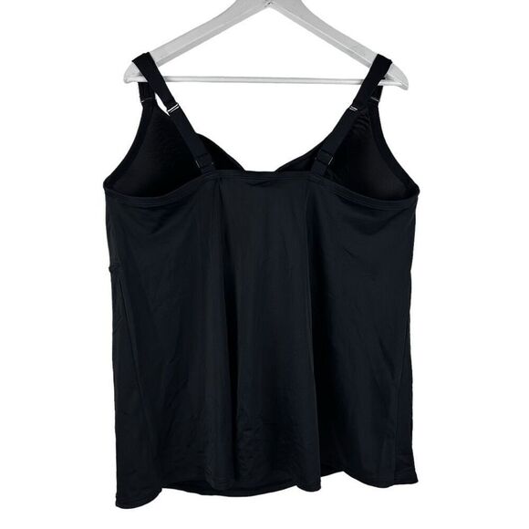 Lane Bryant Tankini Swim Top Black size 42H - Picture 2 of 7